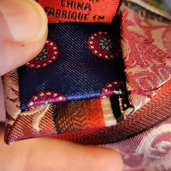 Sparks by John Sparks red tie polyester great mixed patterns in stripes work - Picture 5 of 9